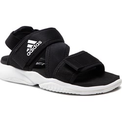 Adidas sandały damskie z tworzywa sztucznego czarne na lato bez zapięcia  - zdjęcie produktu