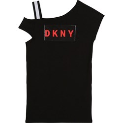 Sukienka dziewczęca DKNY czarna w nadruki  - zdjęcie produktu