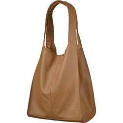 Shopper bag Designs Fashion bez dodatków skórzana brązowa mieszcząca a8  - zdjęcie produktu