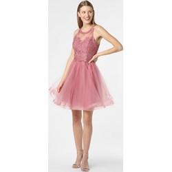 Sukienka różowa Laona elegancka bez rękawów rozkloszowana mini  - zdjęcie produktu