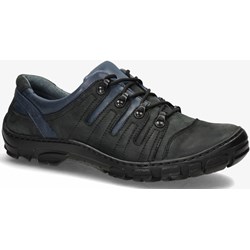 Buty trekkingowe męskie czarne Wasak skórzane sportowe jesienne  - zdjęcie produktu