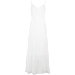 Sukienka maxi biała w serek  - zdjęcie produktu