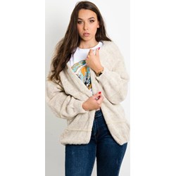 Olika sweter damski beżowy z okrągłym dekoltem  - zdjęcie produktu
