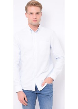 Koszula męska Calvin Klein K10K103053 Biało-błękitna w paseczki Calvin Klein wyprzedaż Royal Shop - kod rabatowy