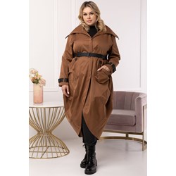 Płaszcz damski brązowy  - zdjęcie produktu