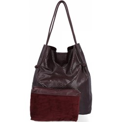 Shopper bag Potri czerwona lakierowana  - zdjęcie produktu