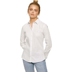 Koszula damska Polo Club z długim rękawem biała na wiosnę  - zdjęcie produktu