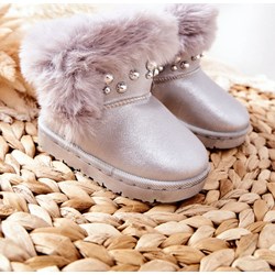 Buty zimowe dziecięce wiązane na zimę  - zdjęcie produktu