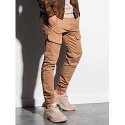 Spodnie męskie beżowe Ombre  - zdjęcie produktu