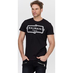 T-shirt męski BALMAIN z napisami z krótkim rękawem w stylu młodzieżowym  - zdjęcie produktu