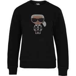 Bluza damska Karl Lagerfeld krótka czarna  - zdjęcie produktu