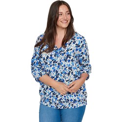 Bluzka damska Zizzi z wiskozy z dekoltem w serek na wiosnę  - zdjęcie produktu
