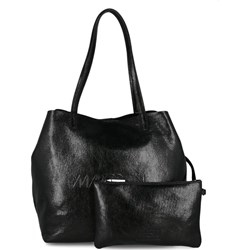 Shopper bag Marc Cain lakierowana elegancka na ramię duża  - zdjęcie produktu
