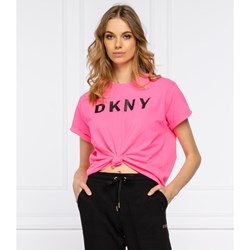 Bluzka damska DKNY z napisami z okrągłym dekoltem  - zdjęcie produktu