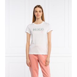 Bluzka damska Hugo Boss z krótkim rękawem z okrągłym dekoltem  - zdjęcie produktu