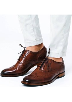 Brązowe Brogsy 4271 Domeno  promocja Domenoshoes  - kod rabatowy