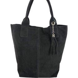 Shopper bag czarna Barberini`s na ramię matowa  - zdjęcie produktu