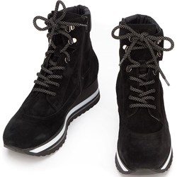 Buty trekkingowe damskie WITTCHEN zamszowe sznurowane czarne sportowe  - zdjęcie produktu