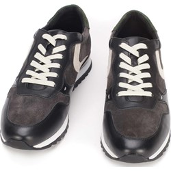 Buty sportowe męskie czarne Wittchen ze skóry wiązane  - zdjęcie produktu