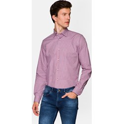 Lancerto koszula męska fioletowa z długimi rękawami bawełniana  - zdjęcie produktu