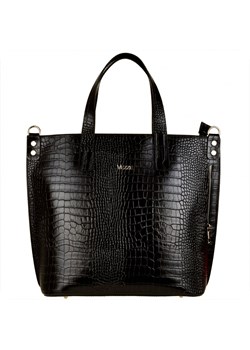 Vezze torba skórzana shopper bag czarna wzór wężowej skóry Vezze melon.pl - kod rabatowy