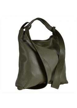 Torebko-plecak  oliwka duży xl Genuine Leather bialy melon.pl - kod rabatowy