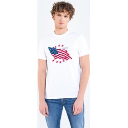Biały t-shirt męski BIG STAR z dzianiny  - zdjęcie produktu
