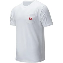 T-shirt męski biały New Balance z krótkim rękawem  - zdjęcie produktu