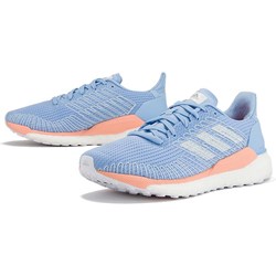 Buty sportowe damskie Adidas do biegania na płaskiej podeszwie sznurowane niebieskie  - zdjęcie produktu