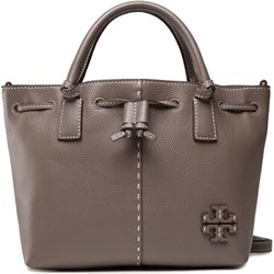 Brązowa shopper bag Tory Burch do ręki mieszcząca a8  - zdjęcie produktu