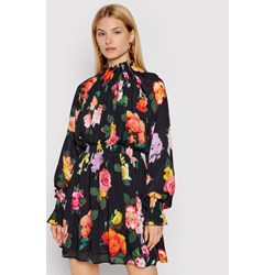 MSGM sukienka na sylwestra w kwiaty z długim rękawem  - zdjęcie produktu