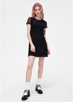 Cropp - Czarna sukienka z dzianiny mesh - Czarny Cropp Cropp - kod rabatowy