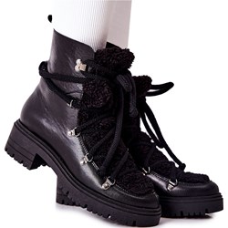 Botki czarne Lewski Shoes casual skórzane  - zdjęcie produktu