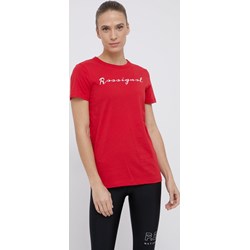 Bluzka damska Rossignol czerwona dzianinowa z krótkim rękawem młodzieżowa  - zdjęcie produktu