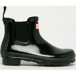 Kalosze damskie Hunter casual czarne płaskie  - zdjęcie produktu