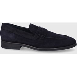 Joop! mokasyny męskie casual zamszowe czarne bez zapięcia  - zdjęcie produktu