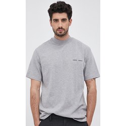 T-shirt męski Samsoe szary  - zdjęcie produktu