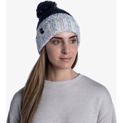 Czapka zimowa damska Buff niebieska z haftem  - zdjęcie produktu
