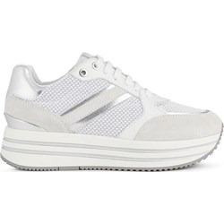 Buty sportowe damskie Geox białe sznurowane casual na platformie  - zdjęcie produktu