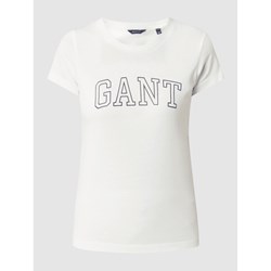 Bluzka damska Gant z krótkimi rękawami z napisem  - zdjęcie produktu