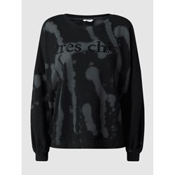 Frogbox bluza damska casual czarna krótka z napisami  - zdjęcie produktu