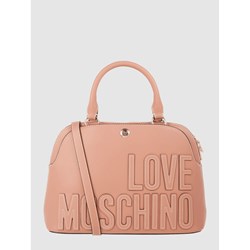 Love Moschino shopper bag różowa matowa elegancka na ramię  - zdjęcie produktu