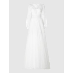 Sukienka Luxuar Fashion z długim rękawem biała  - zdjęcie produktu