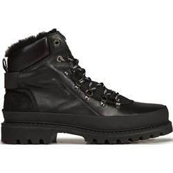 Buty zimowe męskie czarne BOGNER skórzane  - zdjęcie produktu