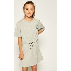 Sukienka dziewczęca Calvin Klein szara  - zdjęcie produktu
