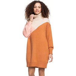 Sukienka ROXY pomarańczowy z długimi rękawami z golfem  - zdjęcie produktu