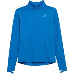 Bluzka damska niebieska 4F z golfem z długim rękawem  - zdjęcie produktu