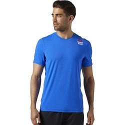 T-shirt męski niebieski Reebok z krótkimi rękawami  - zdjęcie produktu
