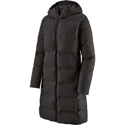 Czarna kurtka damska Patagonia długa z kapturem casual bez wzorów  - zdjęcie produktu