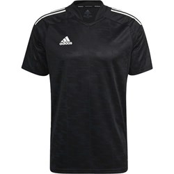 T-shirt męski Adidas czarny jerseyowy  - zdjęcie produktu